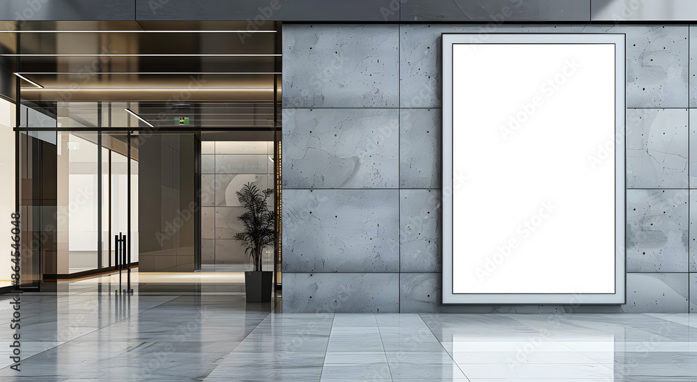 Vertical mockup of a blank billboard. Vertical mockup of a blank billboard.