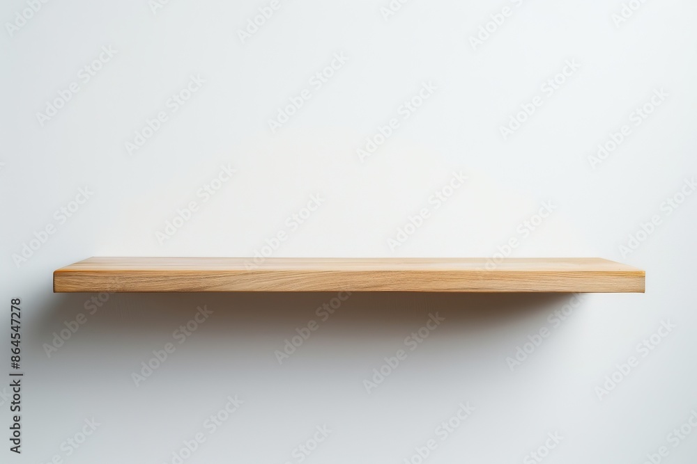 Minimalistic wooden shelf mounted on a white wall, perfect for home decor or office organization, showcasing simple and elegant interior design. Minimalistic wooden shelf mounted on a white wall, perfect for home decor or office organization, showcasing simple and elegant interior design.