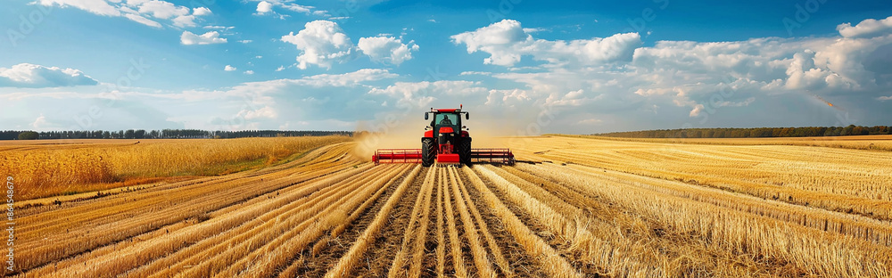 Obraz premium field, harvesting, agoronmy, agriculture, farming 