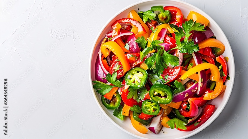 Fresh Colorful Vegetable Salad with Herbs Fresh Colorful Vegetable Salad with Herbs