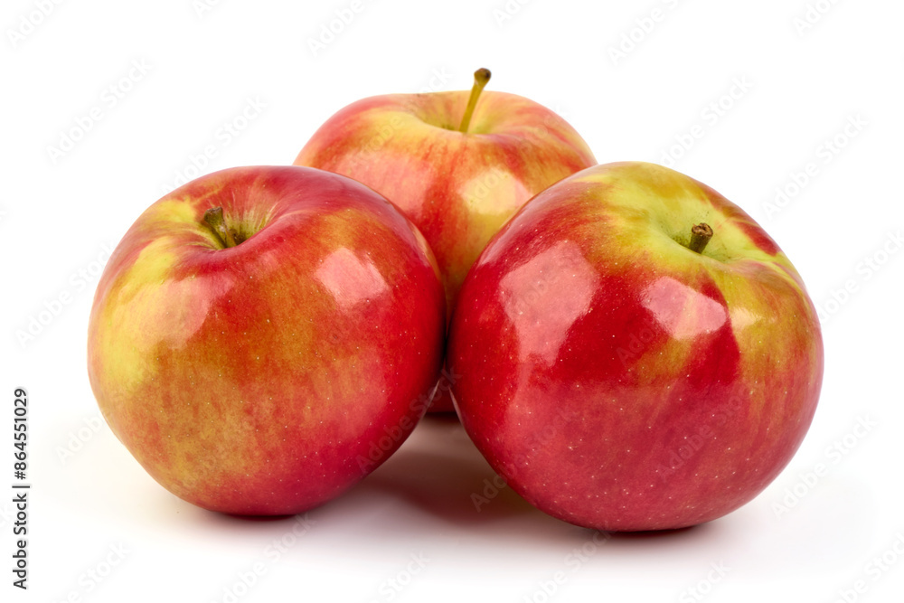 Red prince apples, isolated on white background. Red prince apples, isolated on white background.