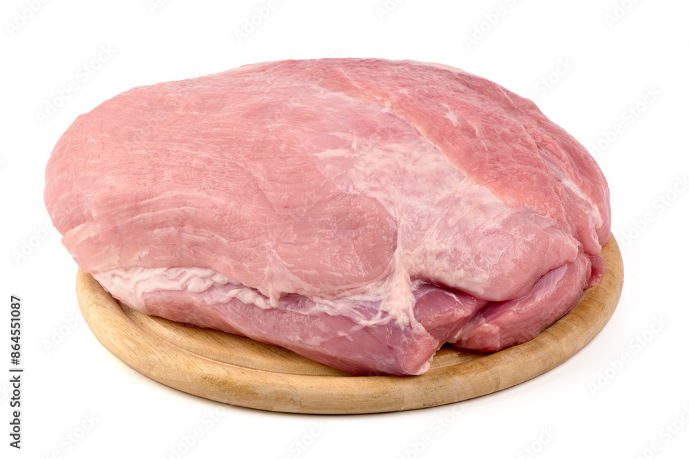 Chilled pork ham, isolated on white background. High resolution image. Chilled pork ham, isolated on white background. High resolution image.