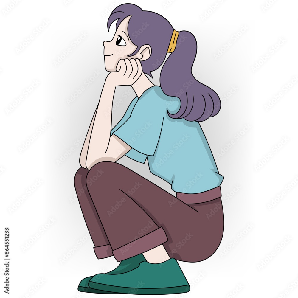 Dreamy Girl in Thought Dreamy Girl in Thought