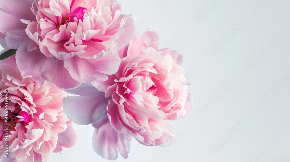 Beautiful pink Peonie flower on light background Beautiful pink Peonie flower on light background