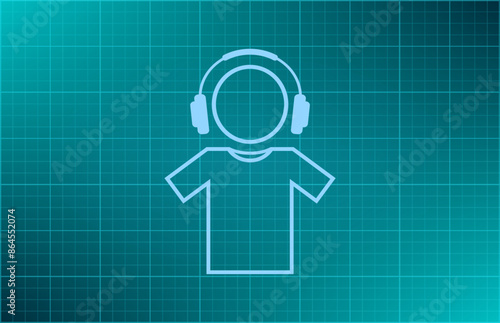 Vector illustration blue background