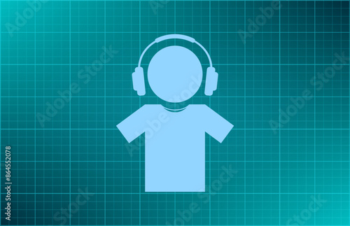 Vector illustration blue background