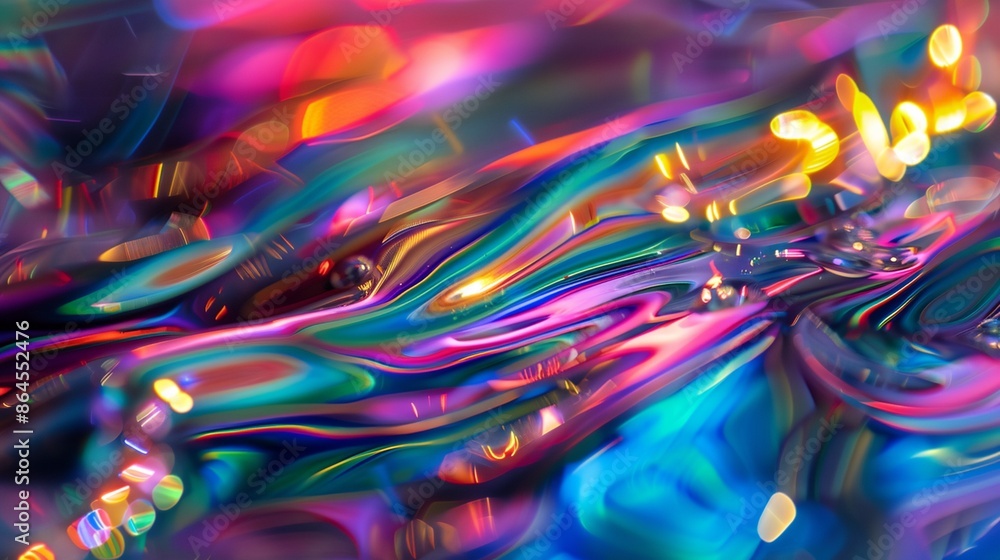 Naklejka premium a colorful abstract painting with a lot of light coming from it's center