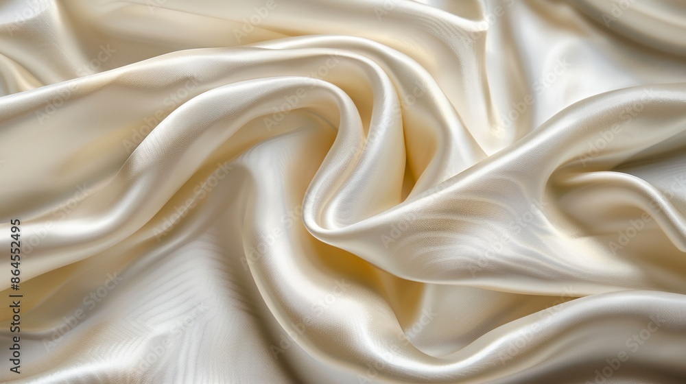 a white fabric with a wavy pattern on it's surface a white fabric with a wavy pattern on it's surface