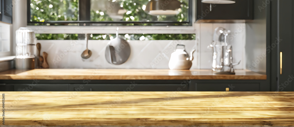 Kitchen background top counter interior wood blur home wooden empty room light white. Top kitchen product background desk modern window food display design texture tabletop restaurant board wall space Kitchen background top counter interior wood blur home wooden empty room light white. Top kitchen product background desk modern window food display design texture tabletop restaurant board wall space