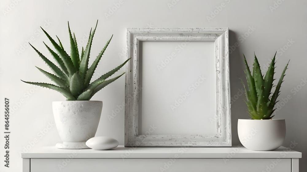 Room interior with mock up photo frame with beautiful plants
Room interior with mock up photo frame with beautiful plants