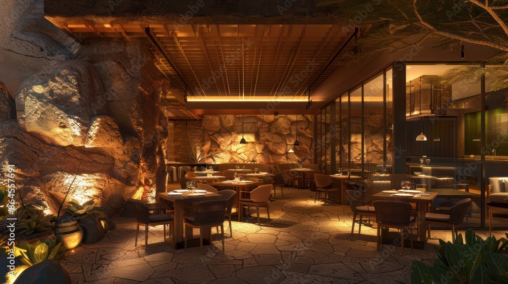 gourmet restaurant with an exterior of polished sandstone, offering a warm, inviting glow that draws diners into a world of culinary excellence gourmet restaurant with an exterior of polished sandstone, offering a warm, inviting glow that draws diners into a world of culinary excellence