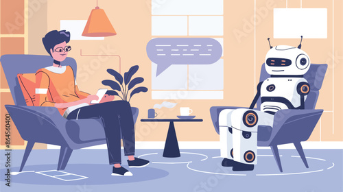 Chat bot concept. Artificial intelligence for communication 