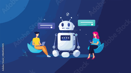 Chat bot concept. Artificial intelligence for communication 