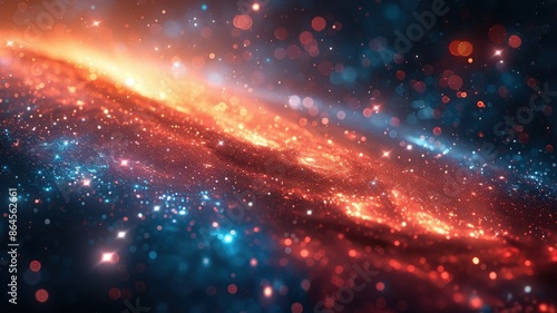 A mesmerizing depiction of a cosmic explosion with vibrant colors and dazzling light bursts in space. AIG53M