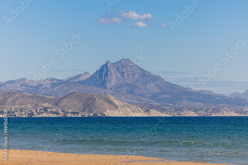 view of the sea from the mountain