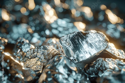 metal  platinum nuggets  isolated. Precious metal used in industry used to alloy other metals