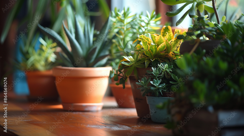 different plants in different pots different plants in different pots