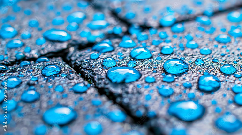 Water Droplets on Surface. Close-Up Texture Water Droplets on Surface. Close-Up Texture
