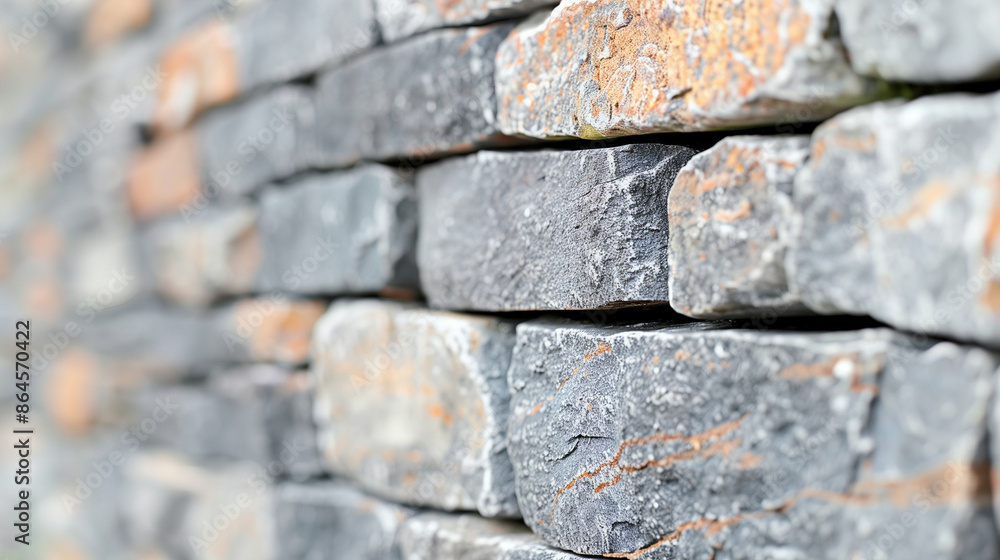 Fototapeta premium Stone wall texture. Rough masonry architecture element