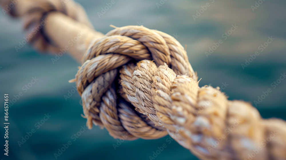 knot on a rope knot on a rope