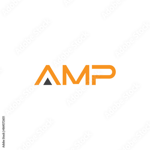 Vector initial letter amp typography logo design vector
