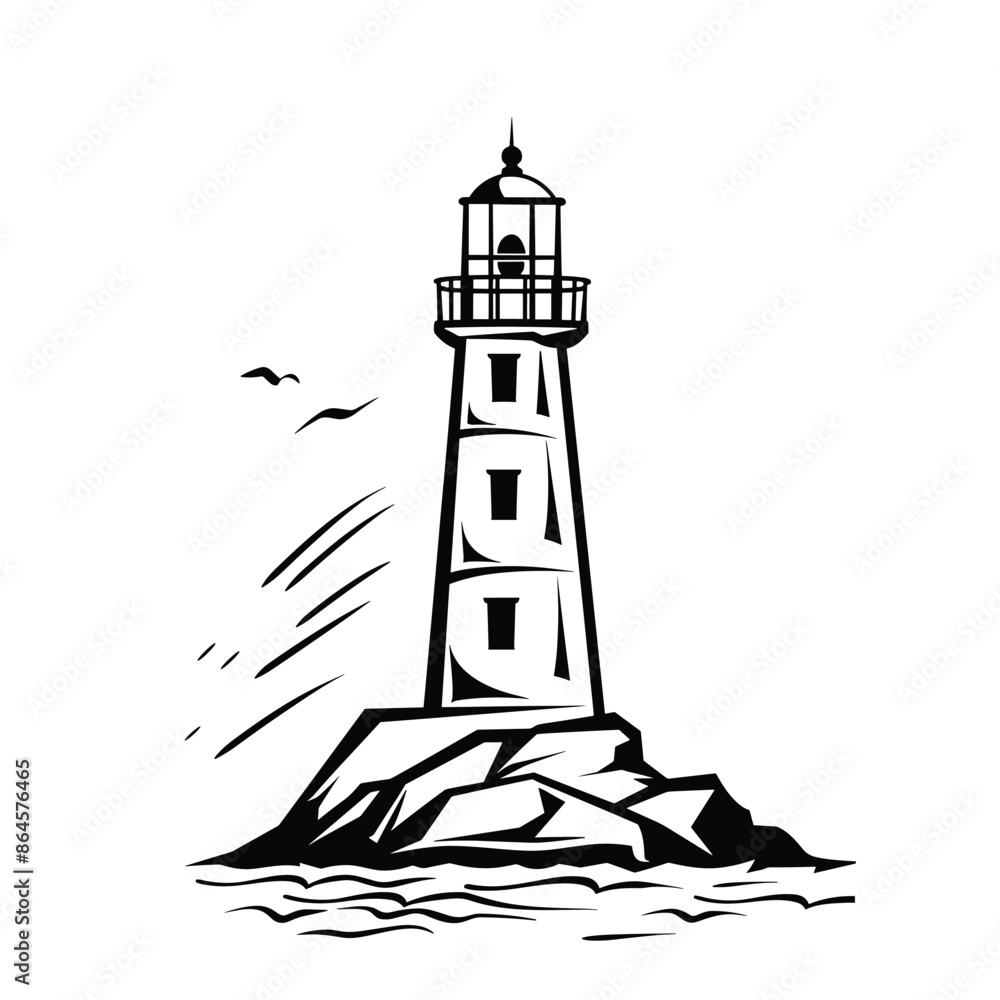 Nautical lighthouse sea navigation beacon Nautical lighthouse sea navigation beacon