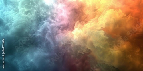 Abstract colorful cloud of smoke in gradient hues