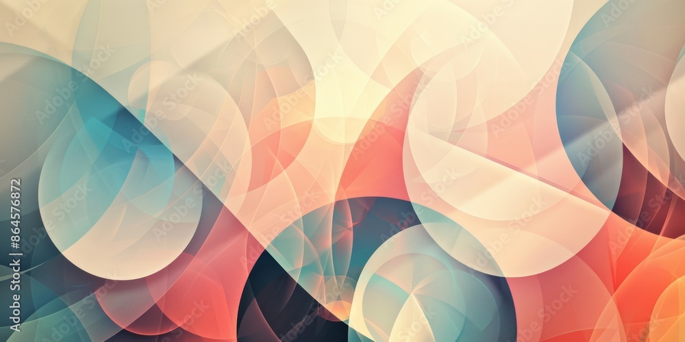 Abstract colorful geometric shapes and flowing lines in modern art design Abstract colorful geometric shapes and flowing lines in modern art design