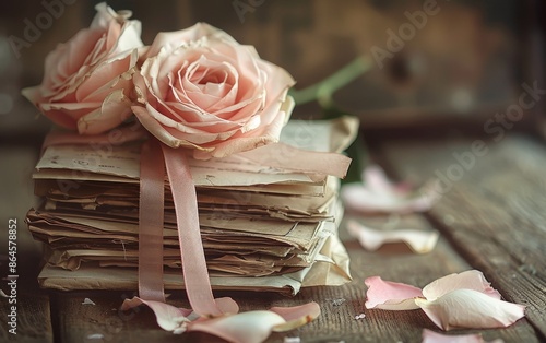 a bunch of love letters tie...
