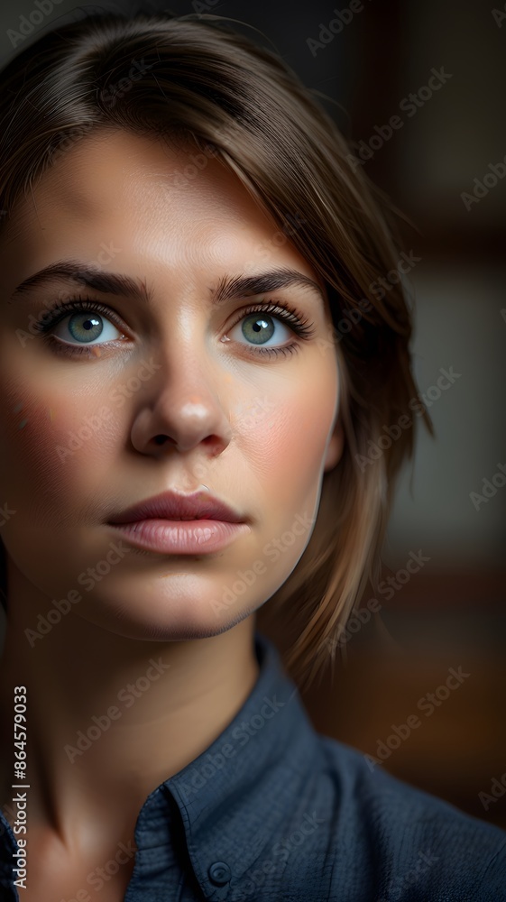 Obraz premium Stunning AI-Generated Female Portraits: High-Quality Stock Images