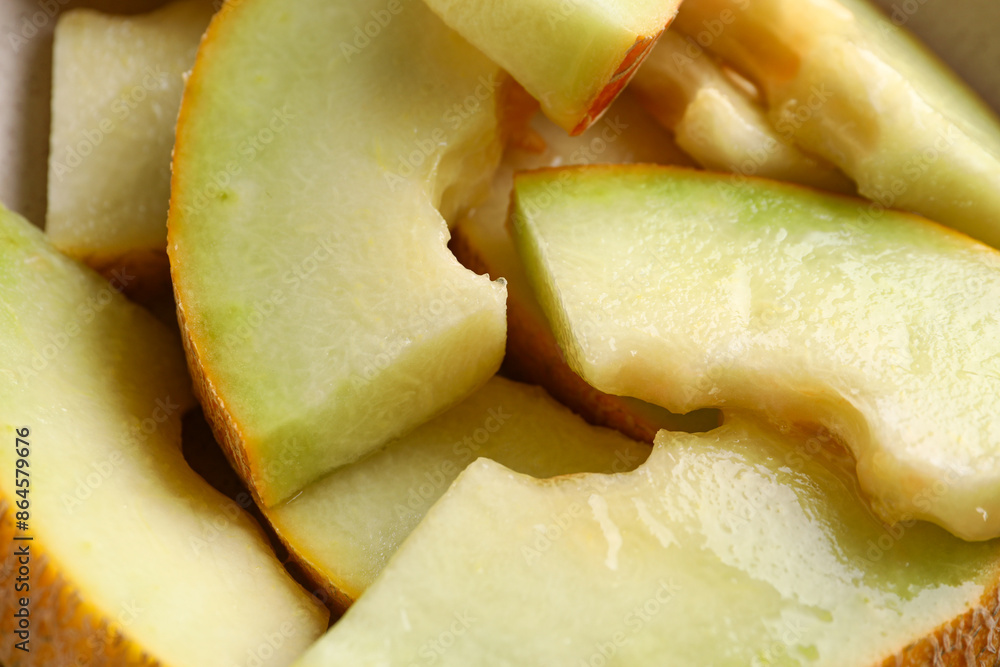 Texture of sweet cut melons as background Texture of sweet cut melons as background