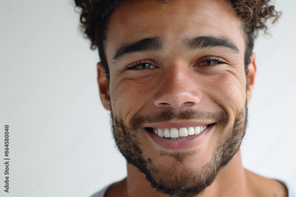 Fototapeta premium Confident Smile Portrait of Anglo-Mixed Man