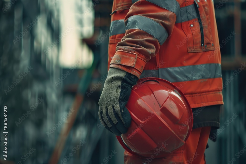 Construction Worker with Hard Hat Construction Worker with Hard Hat