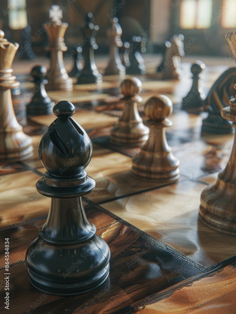 Chess Pieces Close Up Chess Pieces Close Up