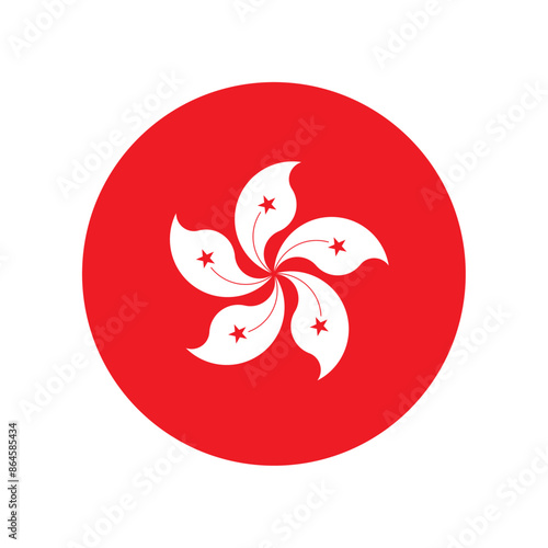 Round Hong Kong flag icon