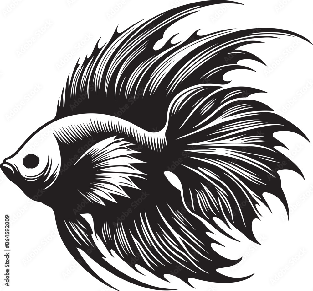 Angelfish Silhouette vector illustration Angelfish Silhouette vector illustration