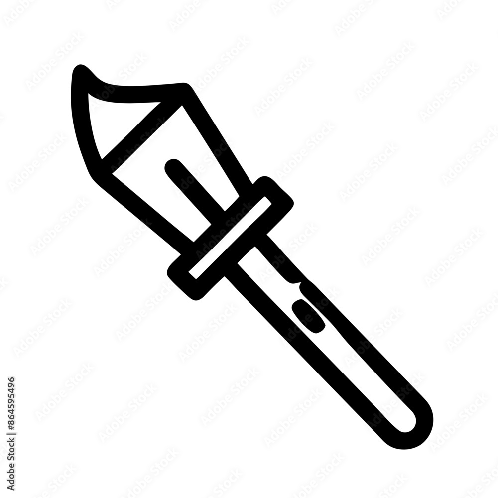 Minimalist black and white paintbrush icon Minimalist black and white paintbrush icon