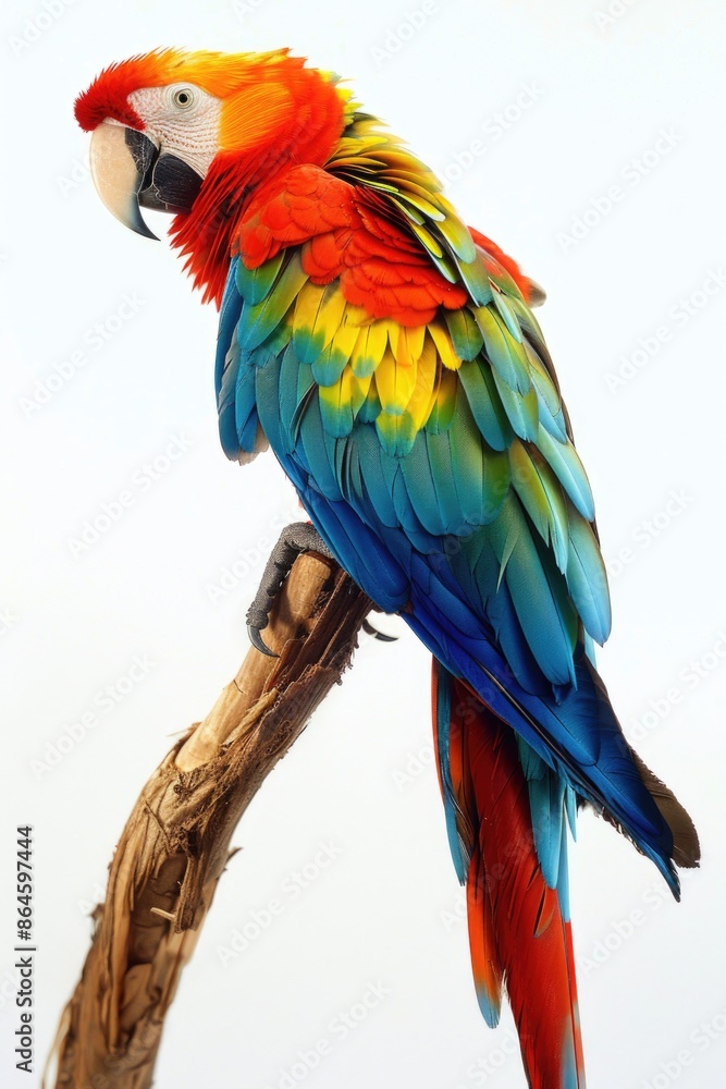 Fototapeta premium Parrot perched on tree branch