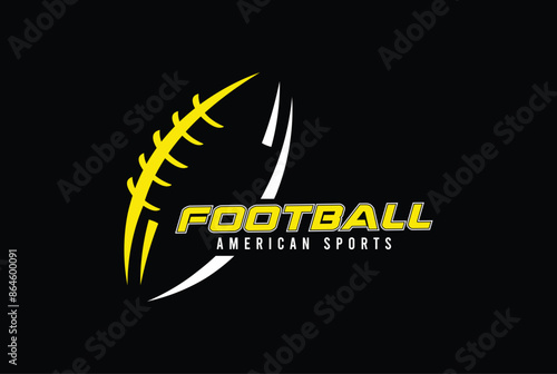 American Football badge logo vector - Rugby logo