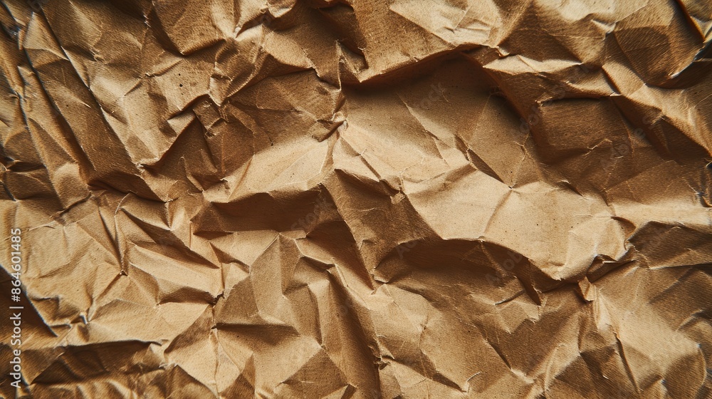 Texture of aged wrinkled paper brown sheet of paper Texture of aged wrinkled paper brown sheet of paper