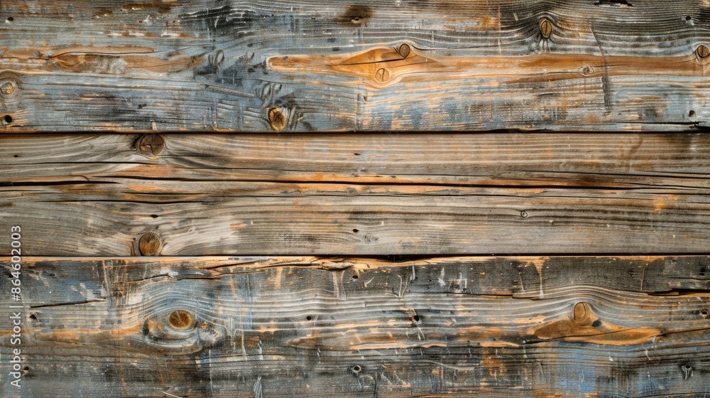 Naklejka premium Aged weathered wooden background with space for text