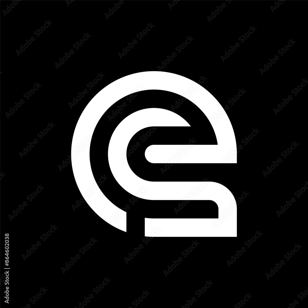 Letter ES creative modern monogram logo design Letter ES creative modern monogram logo design