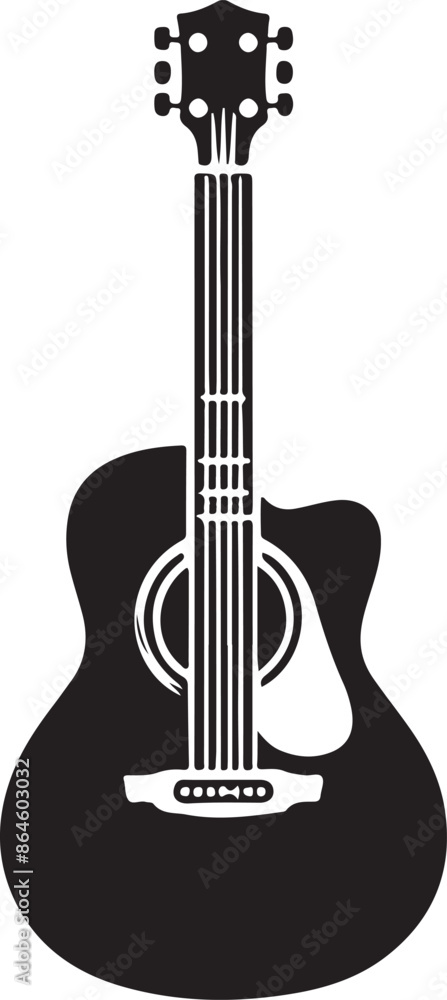 Fototapeta premium Guitar Silhouette vector illustration