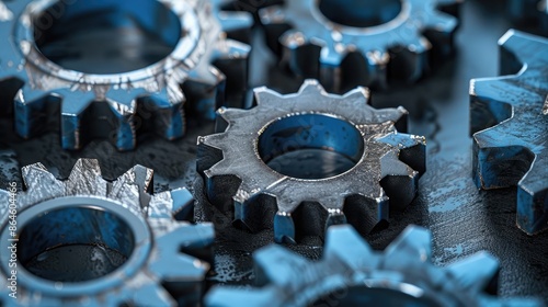 A series of connected gears representing teamwork and collaboration