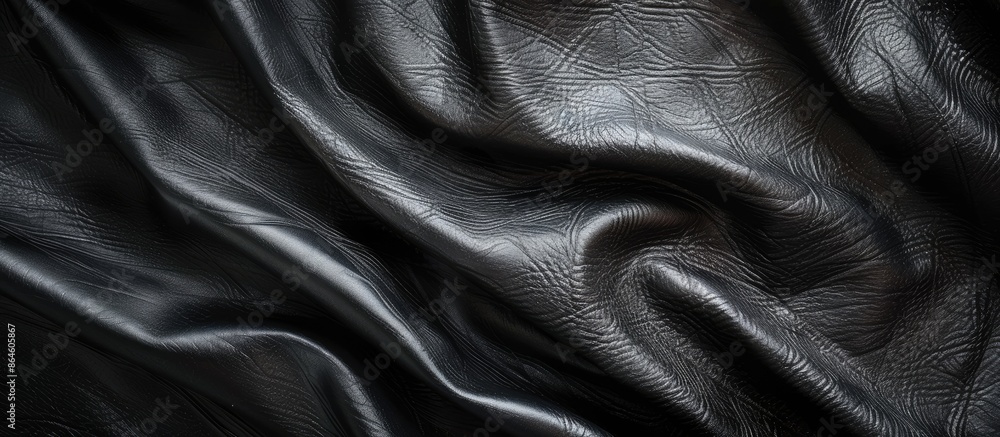 Close-up detailed top-view shot of a dark leather abstract background with ample copy space image. Close-up detailed top-view shot of a dark leather abstract background with ample copy space image.