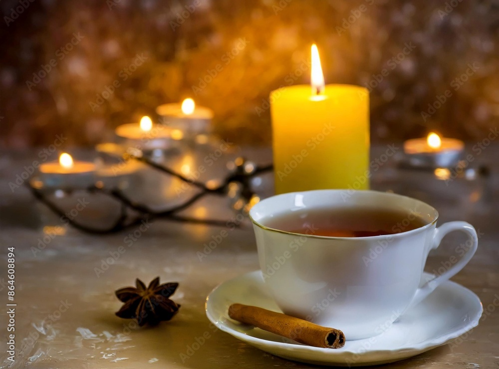 Tea time with candles Tea time with candles