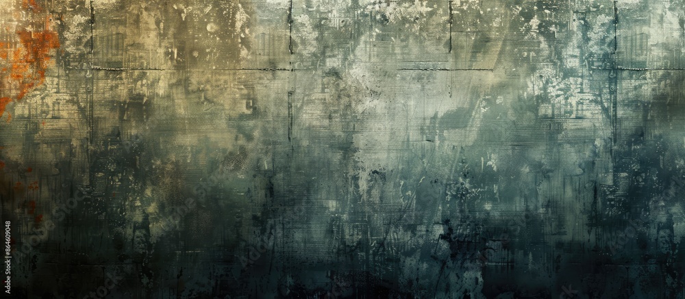 Fototapeta premium A textured grunge wall with empty copy space image.