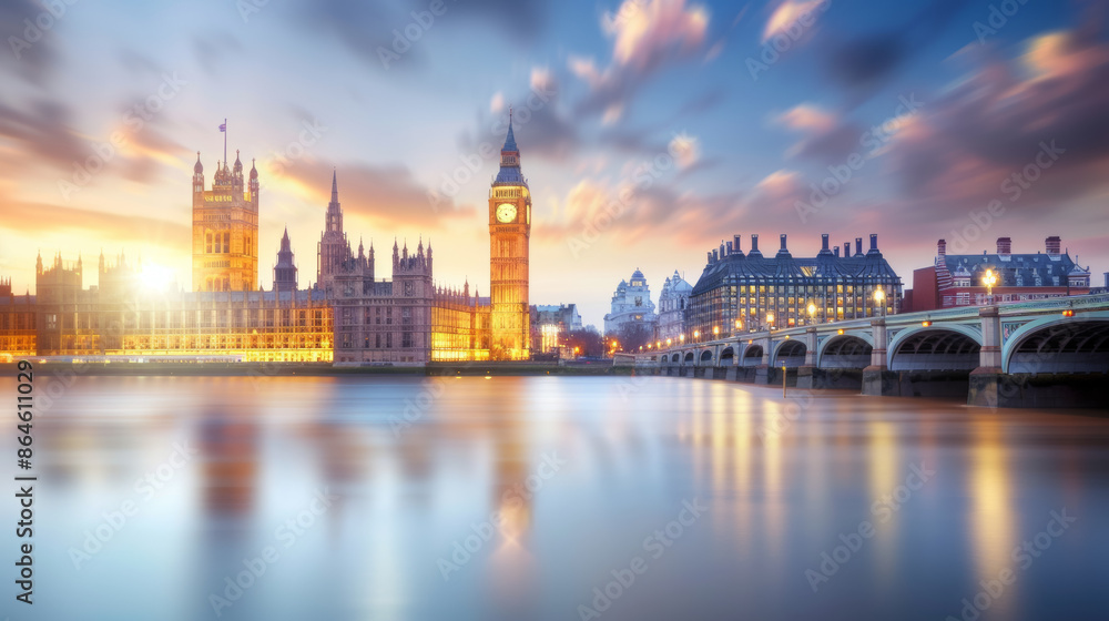 The city of London is lit up at night The city of London is lit up at night