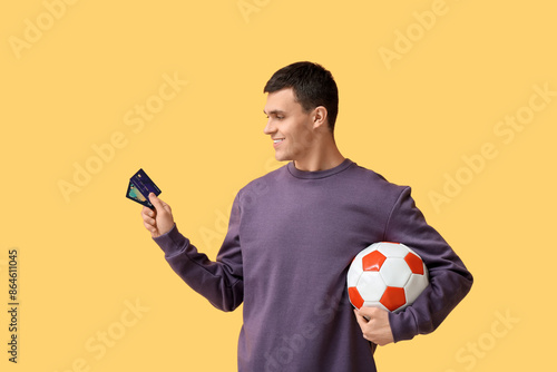 Young man with soccer ball ...
