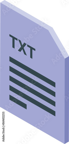 Icon depicting a digital document with the txt file extension, commonly used for storing plain text